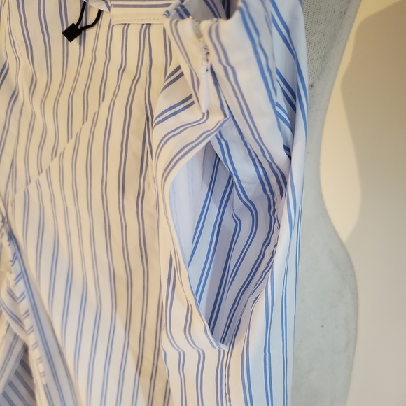 Princess Polly Sky Blue Striped Wide Leg Pants - Picture 9 of 10